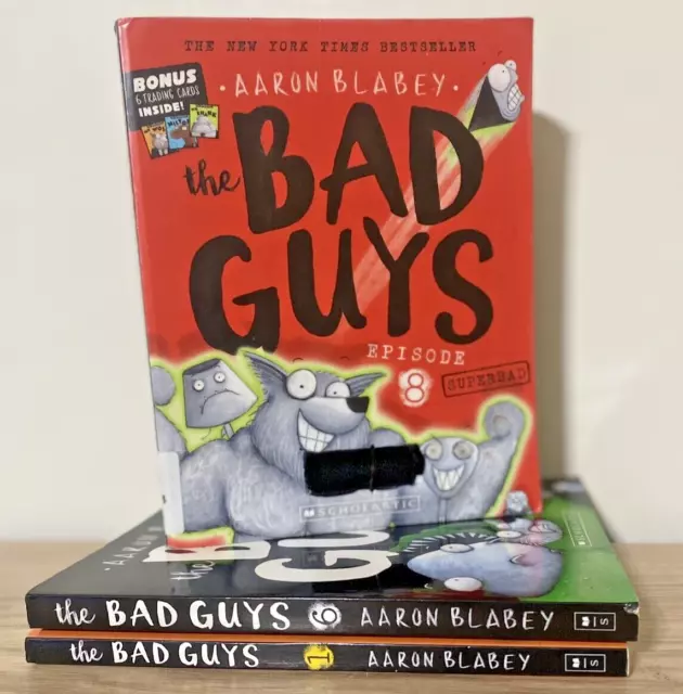 The Bad Guys Book Bundle by Aaron Blabey, Episodes 1, 6 & 8, Children's Series