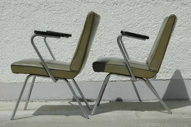 1 von 2 orig. Thonet Stahlrohrstühle - Armlehnstuhl - Stuhl