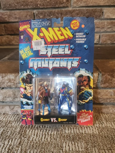 X-men Steel Mutants Gambit VS Bishop Set Metal Action Figure Toy Biz 1994 Marvel