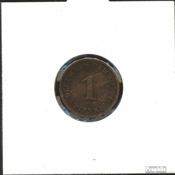 German Empire Jägernr: 10 1894 A Bronze very fine 1894 1 Pfennig large Imperial