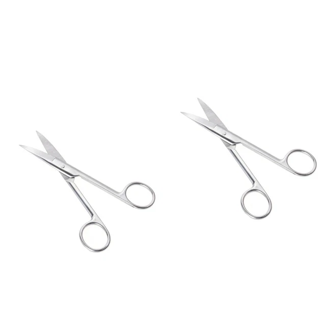 2 pegatinas de párpados de acero inoxidable tijeras maquillaje cejas tijeras cara