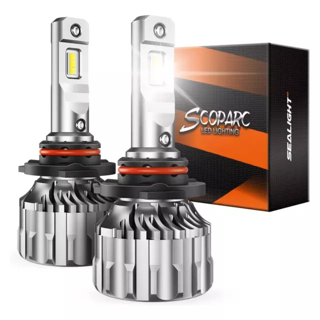 SEALIGHT S6 9006/HB4 70W 6500K Bright White LED Headlight Bulbs IP67 2xBulbs