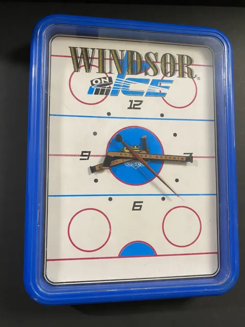 Windsor Canadian Wall Clock - Hockey - Windsor on Ice - Rare