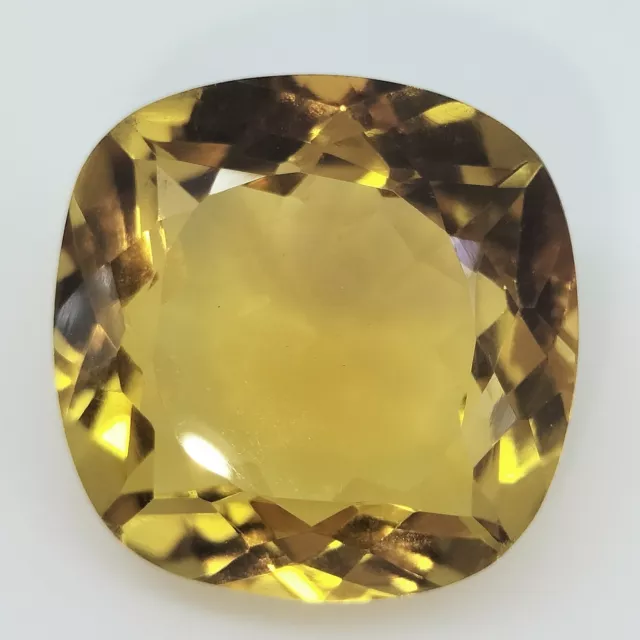 10.50 Cts Natural Yellow Tourmaline Cushion Cut Certified Loose Gemstone