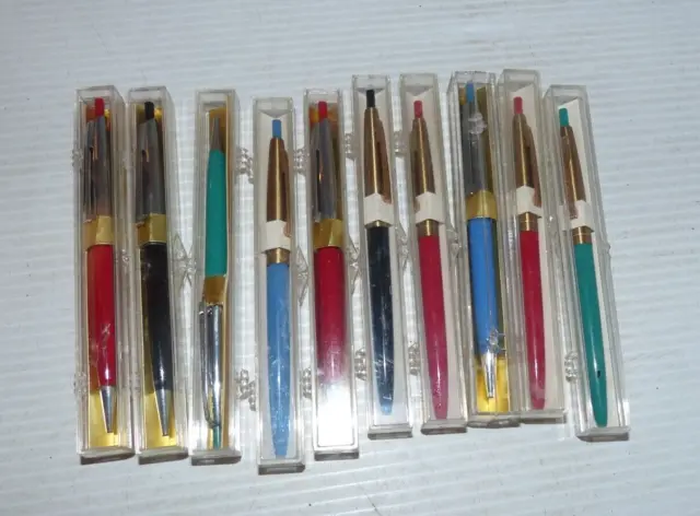 Lot Of 10 Vintage NOS Waterman's Ballpoint Pens - Still Sealed - Estate Find !