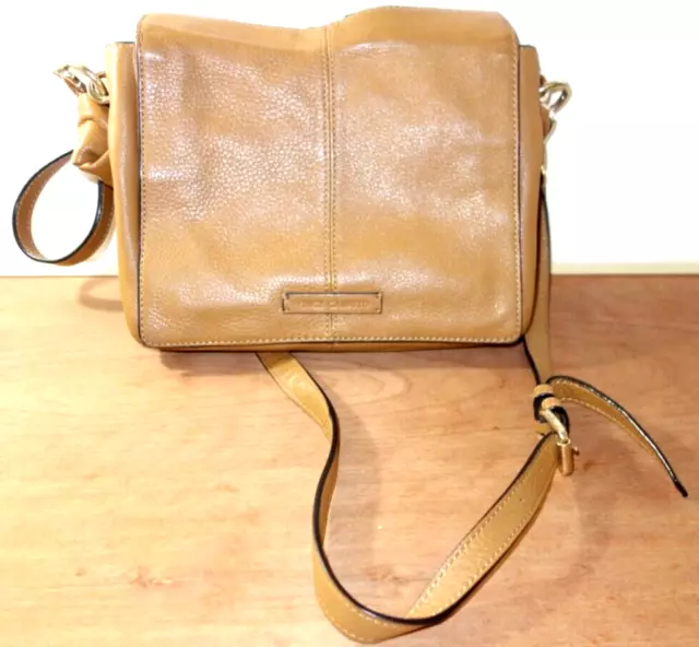 Vince Camuto Leather Bag Handbag Purse Crossbody Tan