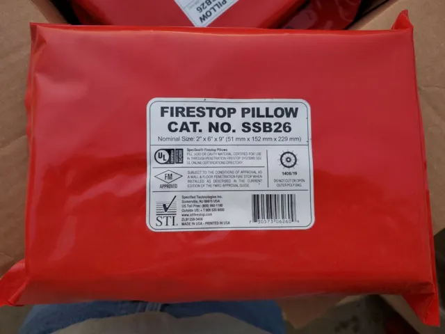 Specified Technologies #SSB26 Expandable Fire Stop Pillow  2"x 6"x9" STI