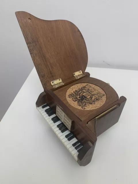 Jolie Piano Dessous De Verre En Bois/liège Vintage