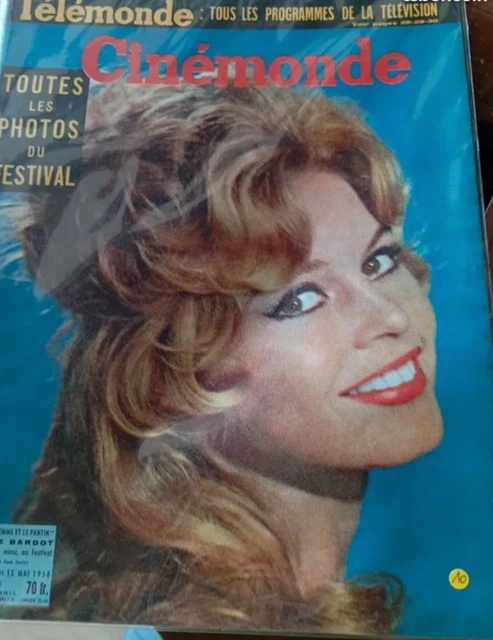 CINEMONDE N°1551 - Avril 1964 - Festival De Cannes - Poster Brigitte Bardot - Vintage Cinéma