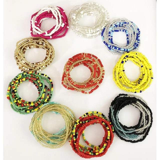 Beaded Waist Beads Body Jewelry Belly Chain African Multiple Best Colors G0W6