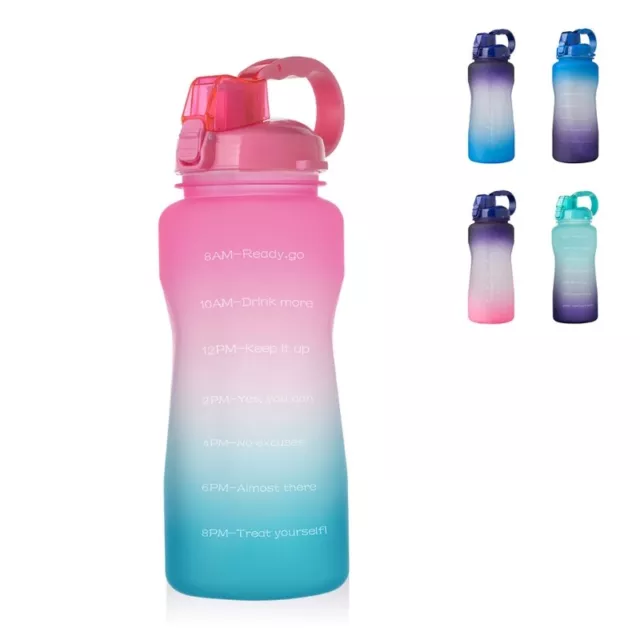 2000 ml degradado color agua potable taza espacial cartón de leche botella de agua deportiva