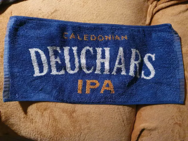 CALEDONIAN brewery BAR TOWEL real ale beer DEUCHARS IPA