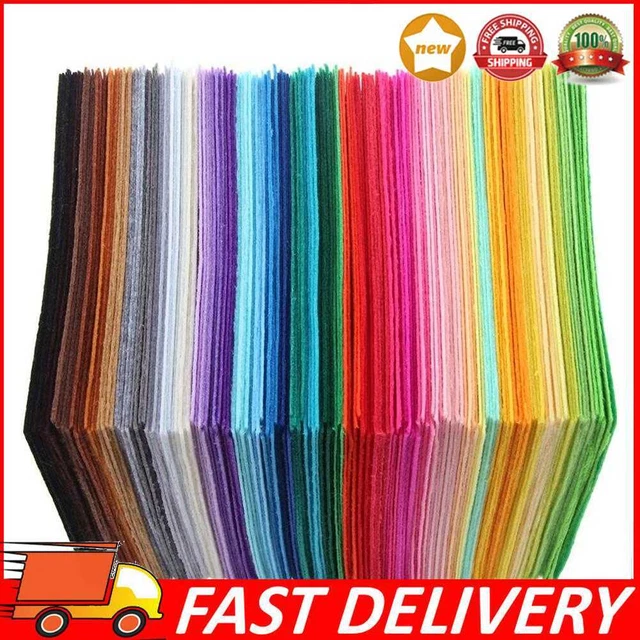 Paquete de 40 piezas de tela no tejida hágalo usted mismo manualidades 10x10 cm de fieltro surtido de colores para juguetes de muñecas