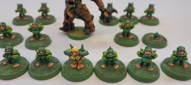 Blood Bowl 2nd Edn Halfling Team x 16 +Puggy Baconbreath Star +Treeman Pro-Paint 3