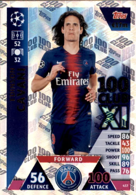 Champions League 18/19 - Karte 437 - Edinson Cavani - 100 Club XI