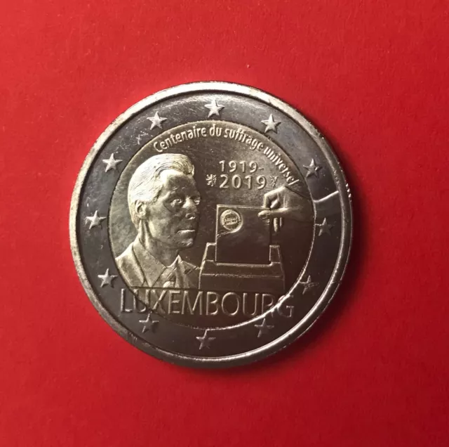 2 Euro Gedenkmünze LUXEMBURG 2019 100 Jahre Wahlrecht - unz. + prägefrisch DE