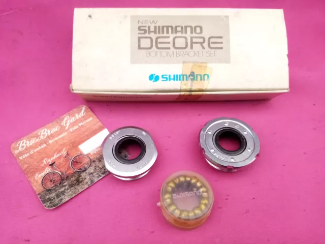 Nos/Nib Shimano Deore Bottom Bracket Cups & Bearings Bb-Mt60 1.37X24 Velo Bike