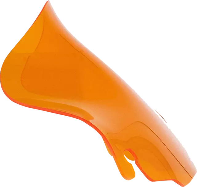 Klock Werks Kolor Flare Windshield 6 1/2" Orange #KWW-01-0695