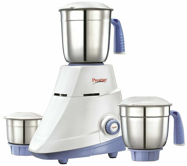 Prestige Popular 550-Watt Mixeur Broyeur 3 Acier Inoxydable Bocal (Blanc/Bleu)