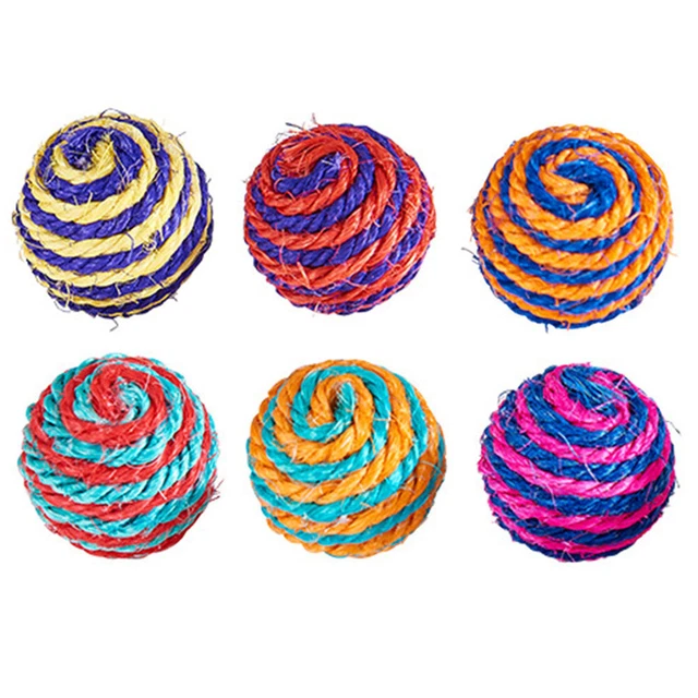 6 piezas Creative Scratch Toy bola de gato juguete mascota juguete interactivo