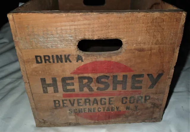 Antique Drink Hershey Beverage Ny Usa Country Store Wood Chocolate Sign Art Box 3