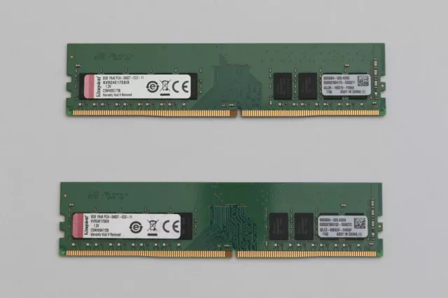 16 GB DDR4 - RAM server Kingston - 2x 8 GB KVR24E17S8/8 PC4-19200 CL17 ECC UDIMM