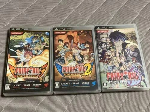PSP FAIRY TAIL Portable Guild 1 & 2 + Zelef Kakusei set