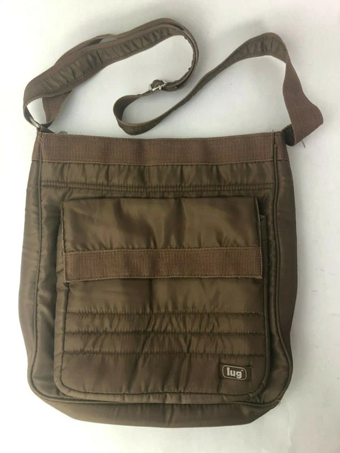 Lug Cross Body Purse Bag Tote Brown Light Weight Travel