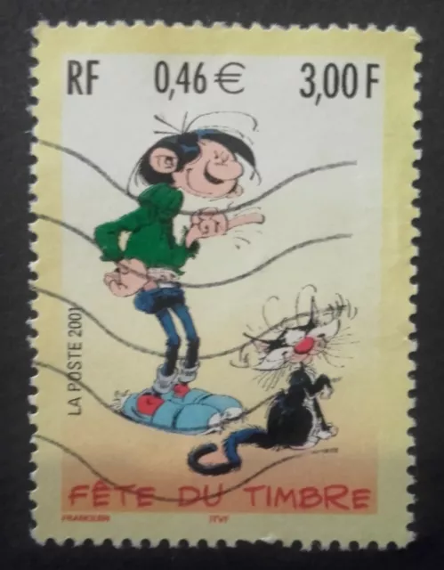 Timbre Fete Du Timbre 2001 Gaston Lagaffe 0,46 € - 3 F France