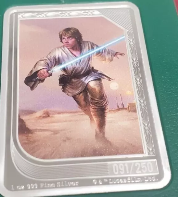 2023 Niue Star Wars Mint Trading Coin ⭐1 Oz Luke Skywalker 91/250 Last Jedi 💎💎