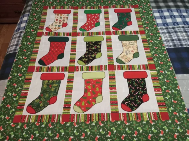 Medias de Navidad aplique edredón de pared para bebé 40 X 45,75