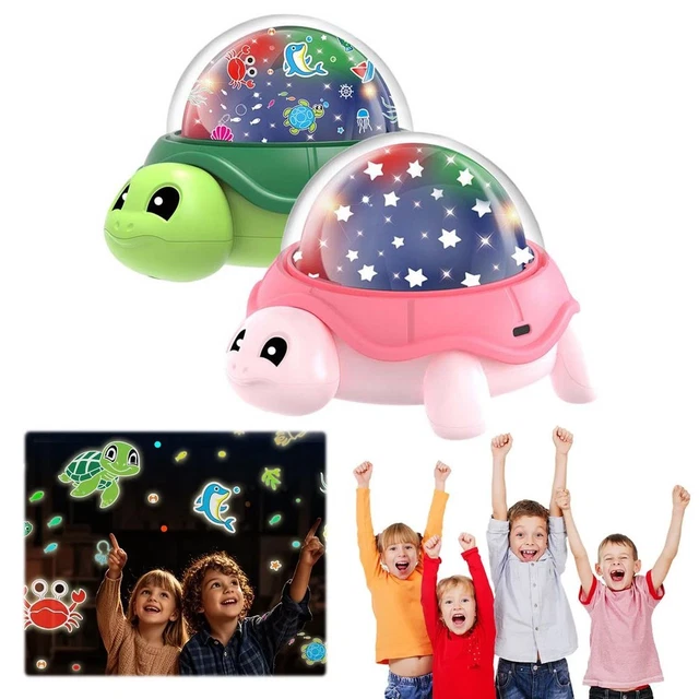 BABY TURTLE NIGHT Light Projector 360° Silent Ceiling 5 colors 2 Thems ...