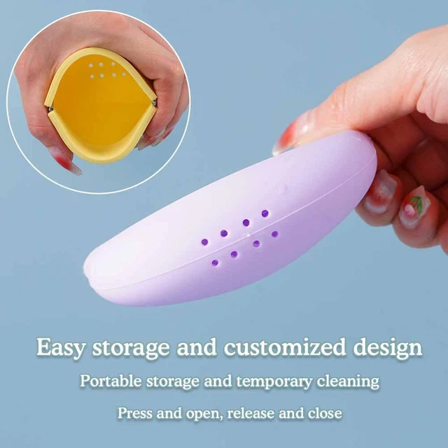 SelfClosing Orthodontic Retainer Case with Vent Hole and Soft Silicon