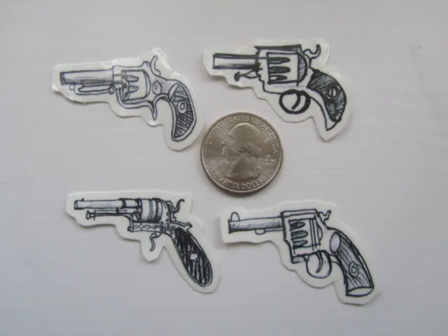 Temporary Tattoos - Set of 4 Guns (approx. 1.5" each)