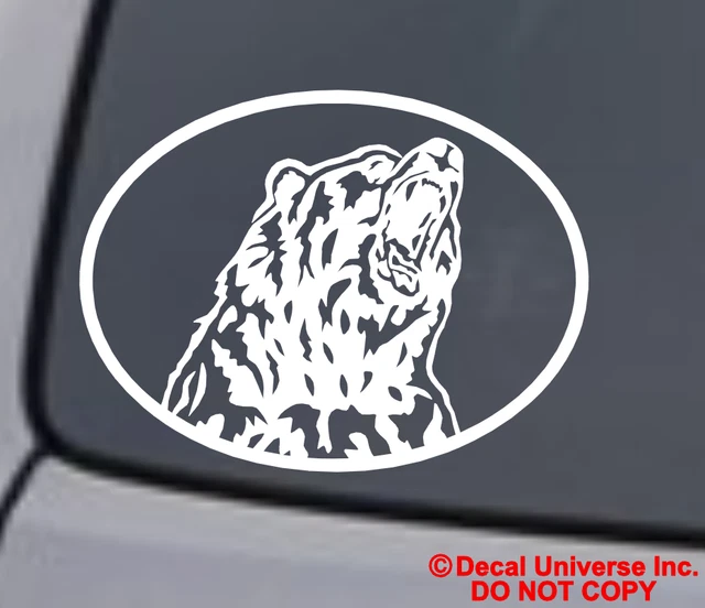 GRIZZLY BEAR VINYL Decal Sticker Car Window Wall Bumper Alaska Animal