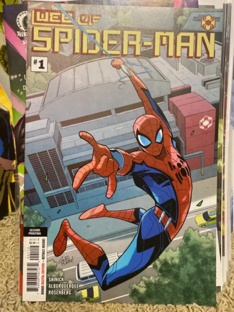 Web of Spider-man #1 2nd print variant 1st Harley Keener NM Gem