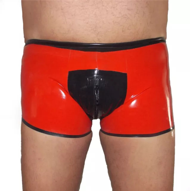 Latex Shorts - Rot mit schwarzem Rand Size:M(141)