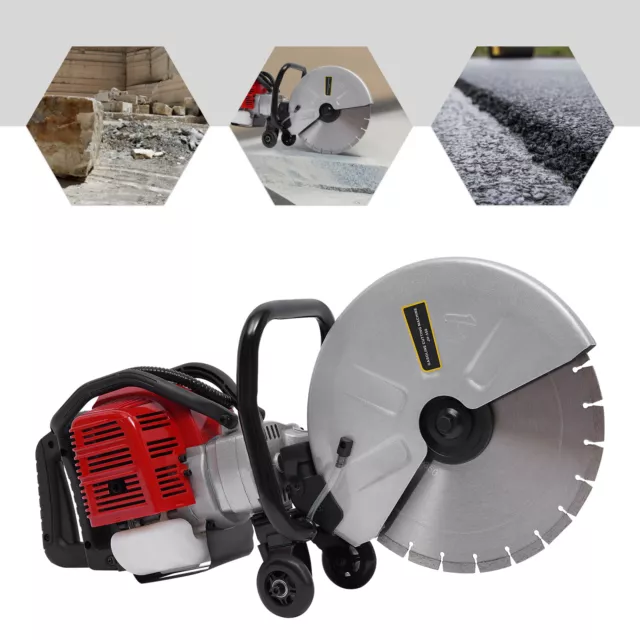 13" 2 Stroke 52cc Gas Power Cement Wet Dry Masonry Concrete Cut Off Saw HOT