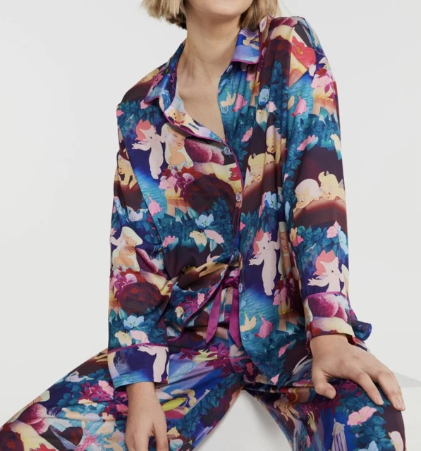 BNWT PETER ALEXANDER Disney Fantasia Ladies Satin Pyjama Set Size