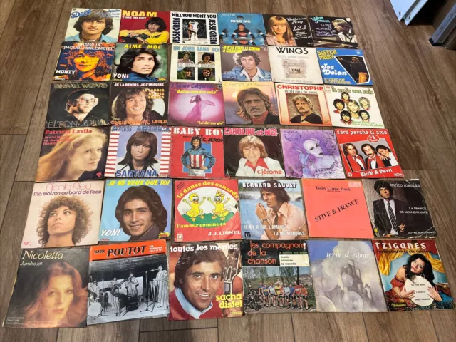 Disque Vinyle 45 Tours Lot De 36 / Divers Musique Collection  (n.6)