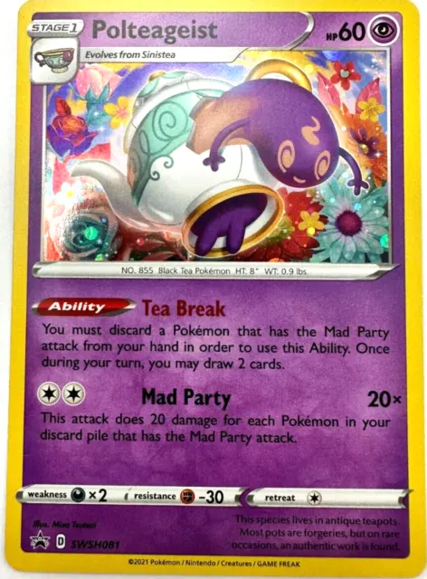 Pokemon Karte TCG Poltegeist SWSH081  Blackstar Promo Holo Rare NM Englisch