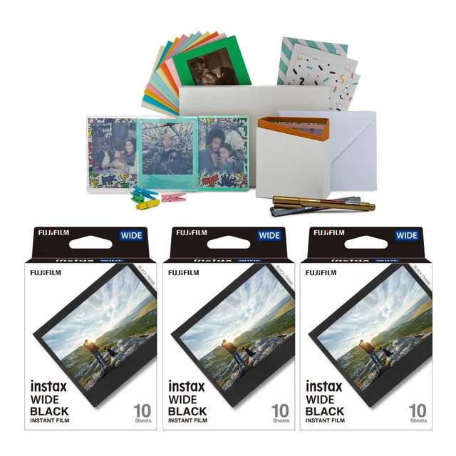 Fujifilm Instax Wide Instant Film 10 Exposures Black Frame 3 Pack Fujifilm Instax Wide Instant Film 10 Exposures Black Frame 3 Pack
