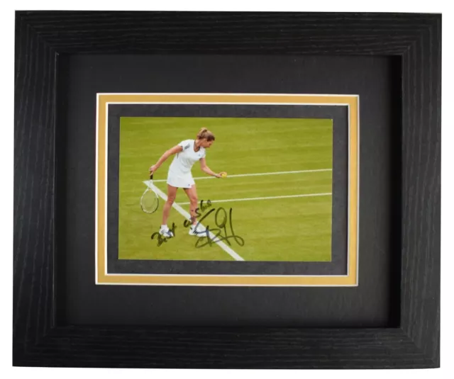 Steffi Graf Signed 10x8 Framed Photo Autograph Display Wimbledon Tennis & COA