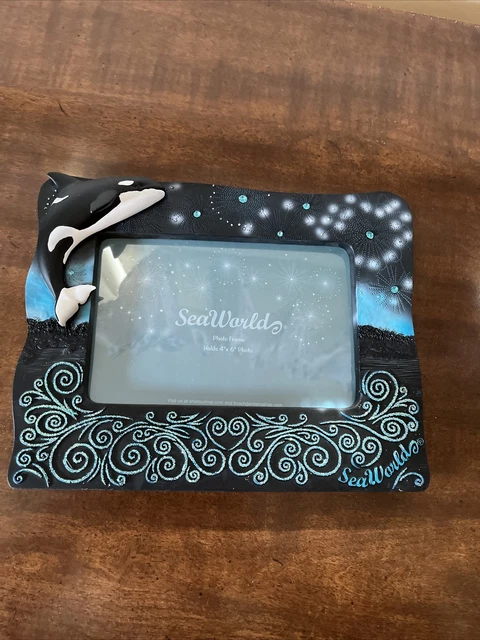 seaWorld photo frame 4x6 orca fireworks design