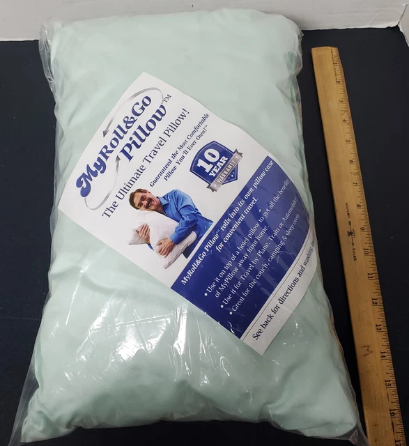 My Pillow GoAnyWhere Roll & Go Travel Pillows(2) W/ Pillowcase's! FREE SHIPPING!