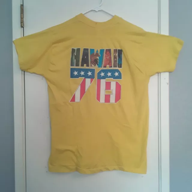 Vintage 1976 Bicentennial Hele Mai HAWAII Inc Maui Single Stitch T-Shirt L 42-44