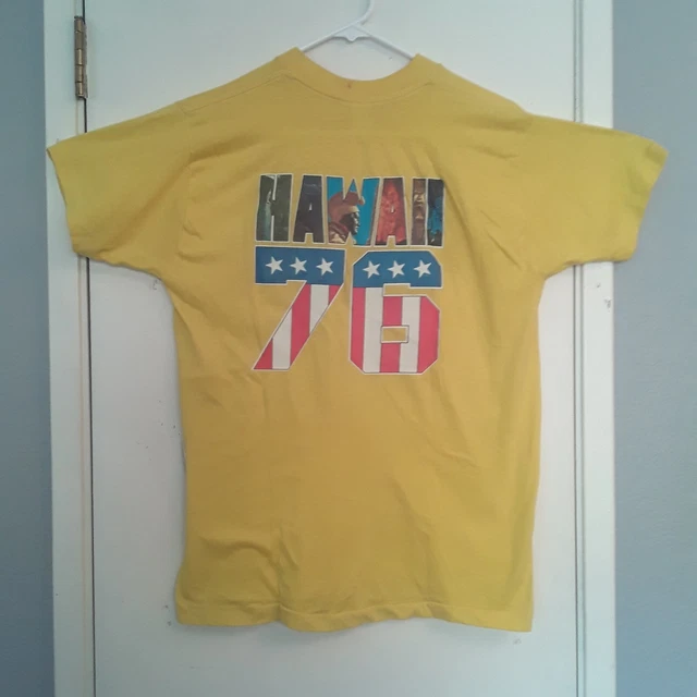 Vintage 1976 Bicentennial Hele Mai HAWAII Inc Maui Single Stitch T-Shirt L 42-44