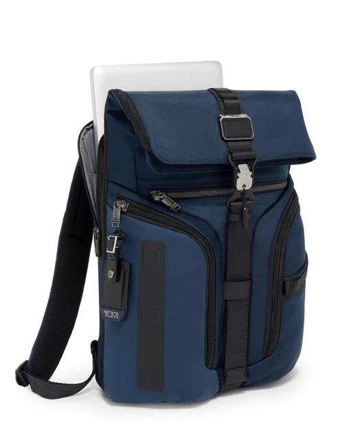 TUMI ALPHA BRAVO Logistics Flap Lid Backpack NAVY 0232759N MSRP $495 AUTHENTIC 3