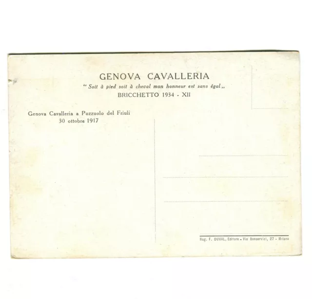 Genova Cavalleria (WW1, Guerra 1915-1918, Bricchetto) 2