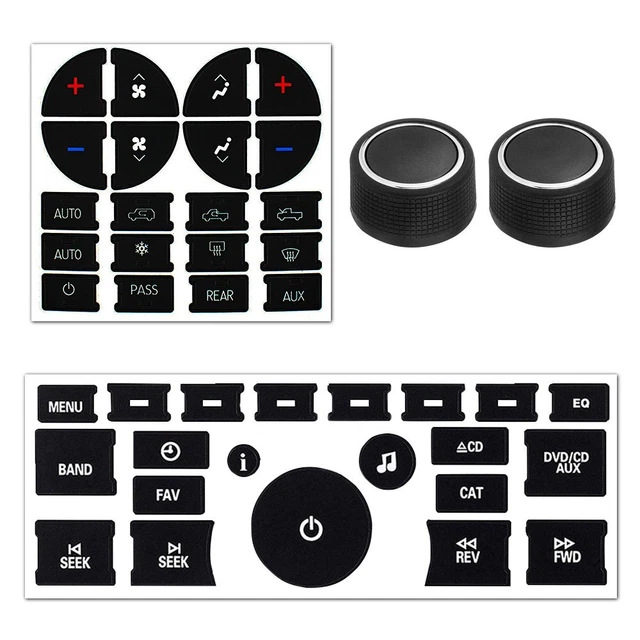Combo Climate Control Button Sticker Control Knob For 2007-2012 Chevrolet/GMC US